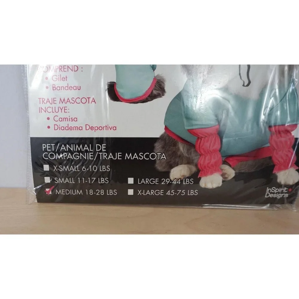 New Aerobics Barbie Pet Dog Halloween Costume Outfit Size Medium